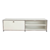 Meuble TV - Enfilade - USM Haller blanc et chrome