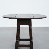 Tabouret anglais ancien à abattants, en chêne, datant du XVIIIe siècle