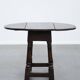 Antique English drop-leaf joint stool made of oak from the 18th century