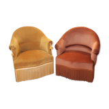 Pair of armchairs toads velvet