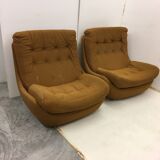 Pair 2pcs Vintage RARE Jitona Ultra Light Chairs ATLANTIS Polystyrene With original labels Mid Centu