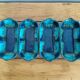 Vintage ceramic aperitif tray of vallauris blue