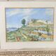 Watercolour landscape of Provence "the fort on the town", early 20th century.