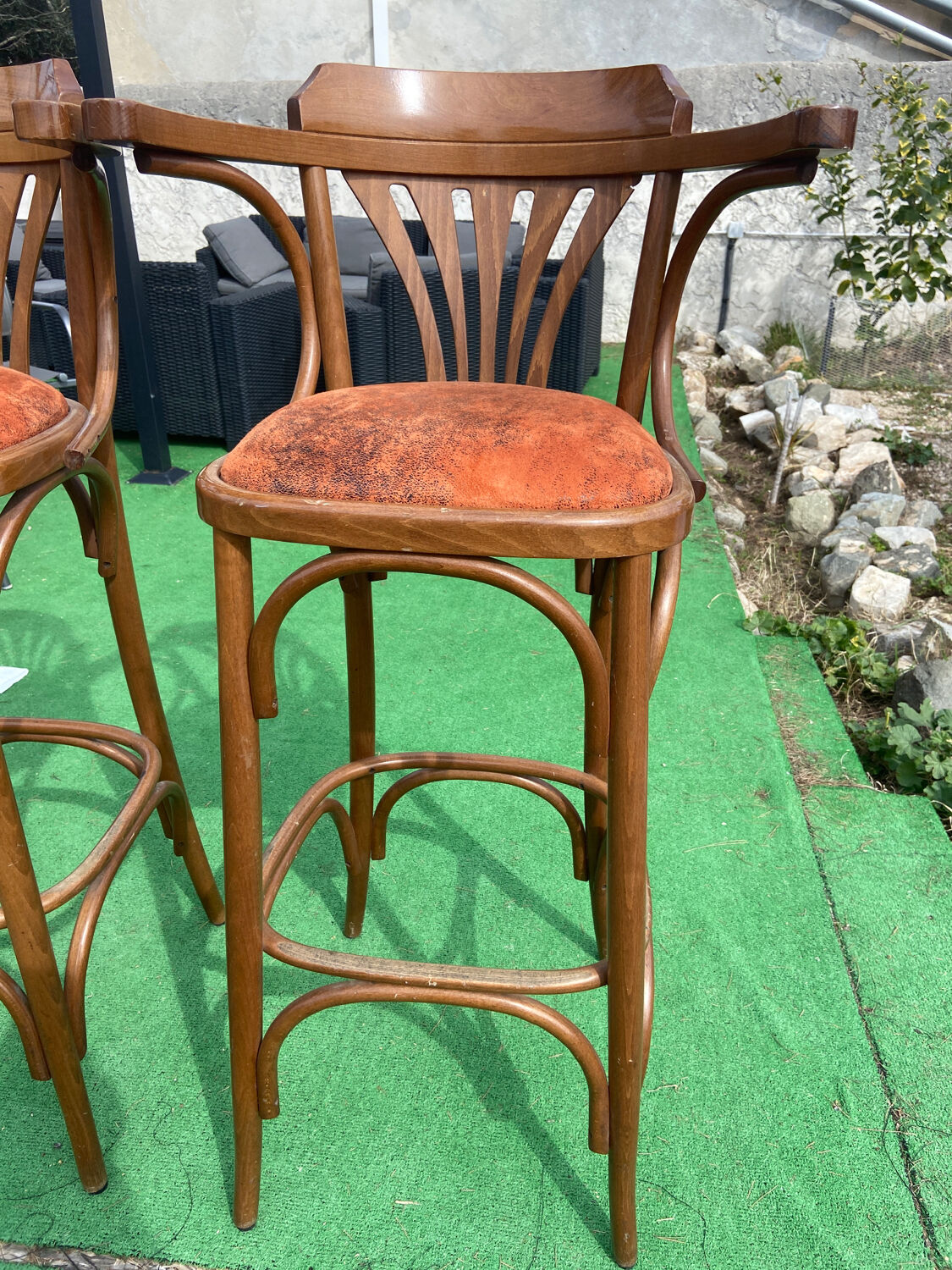 Wooden bar stools