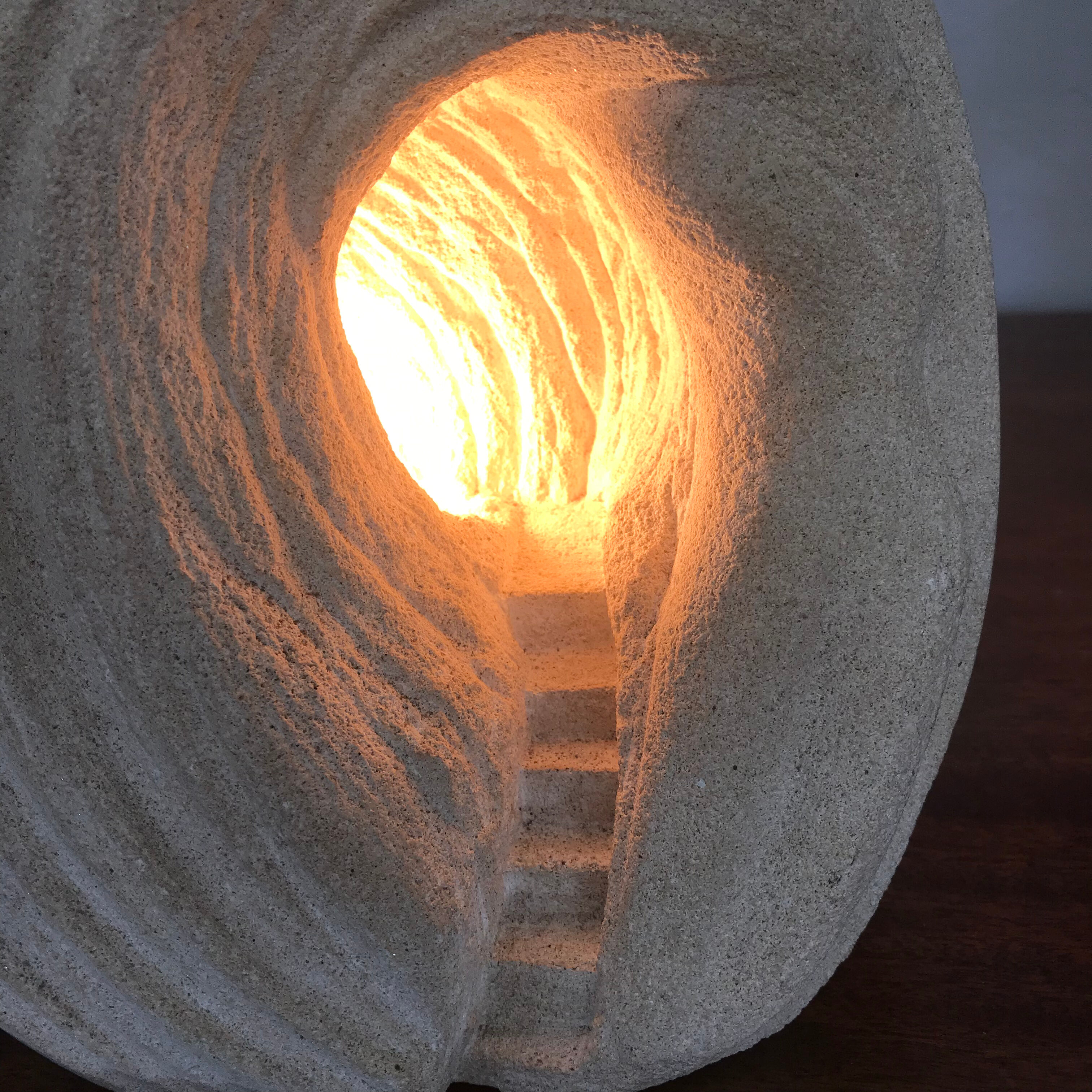 Stone lamp Arsène Galisson