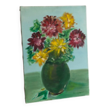 Oil on canvas bouquet of flowers