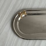Petit plateau en inox à motif nœuds
