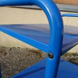 80s design perforated metal serving trolley table