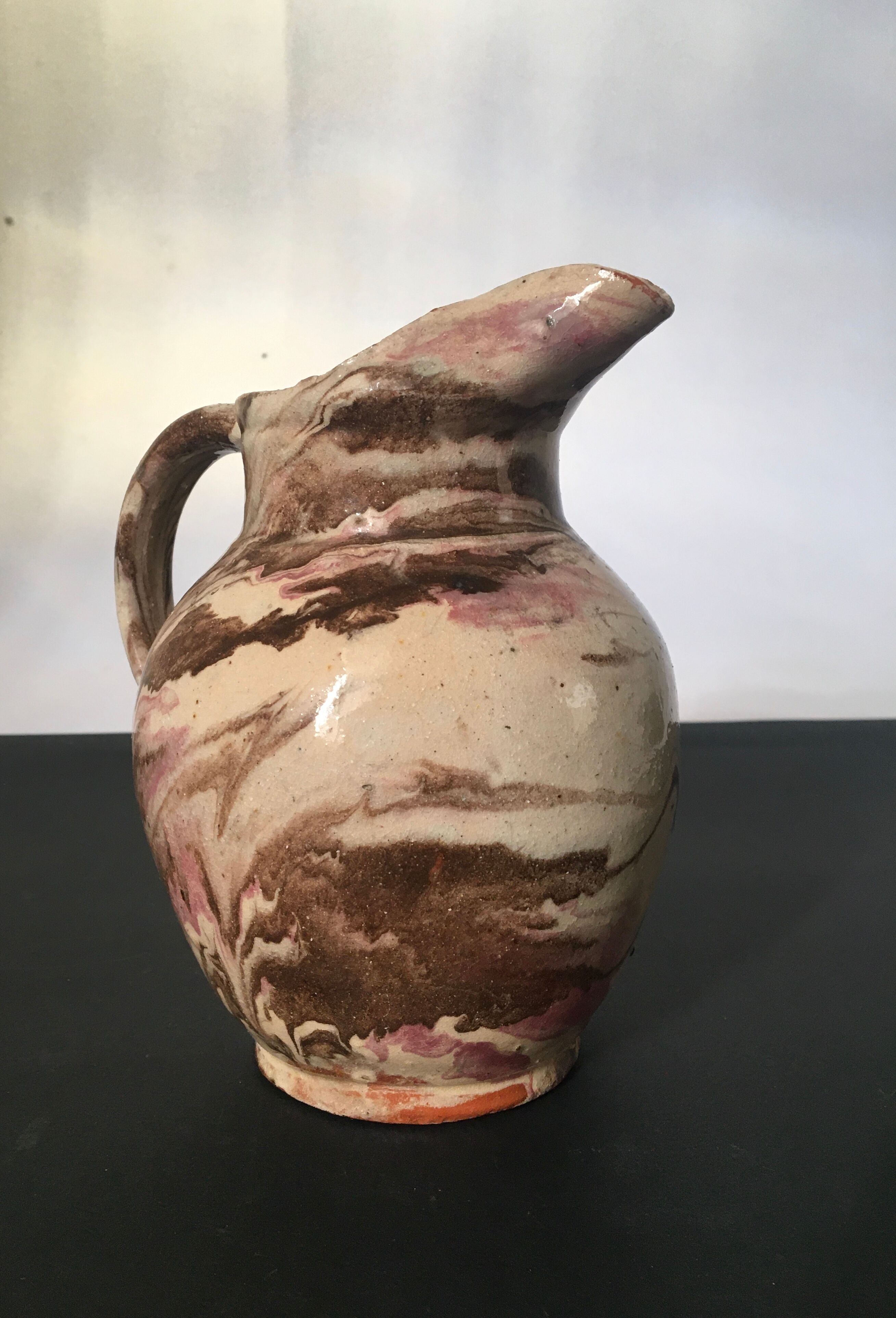 Glazed terracotta carafe