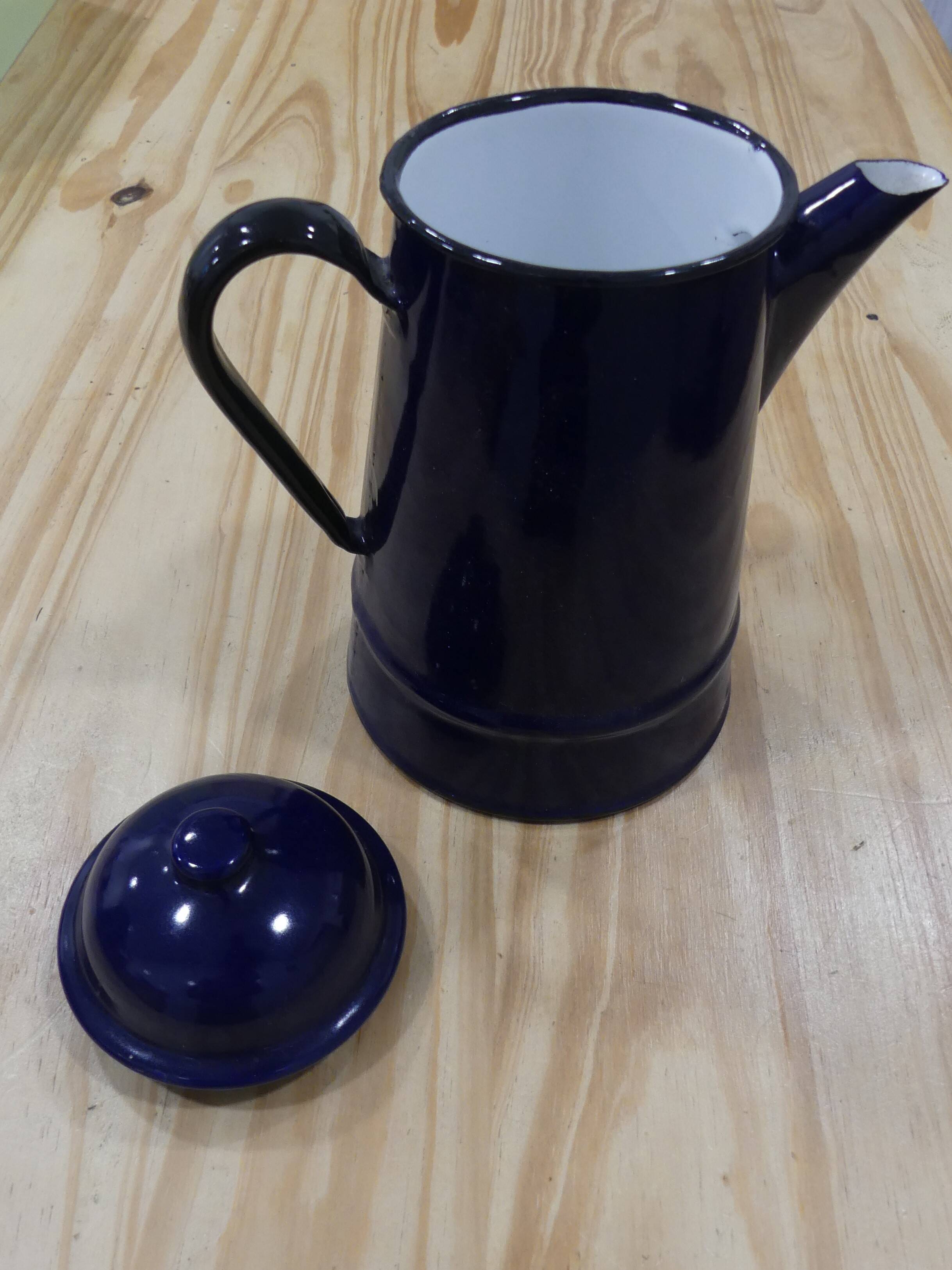 Enameled metal coffee pot