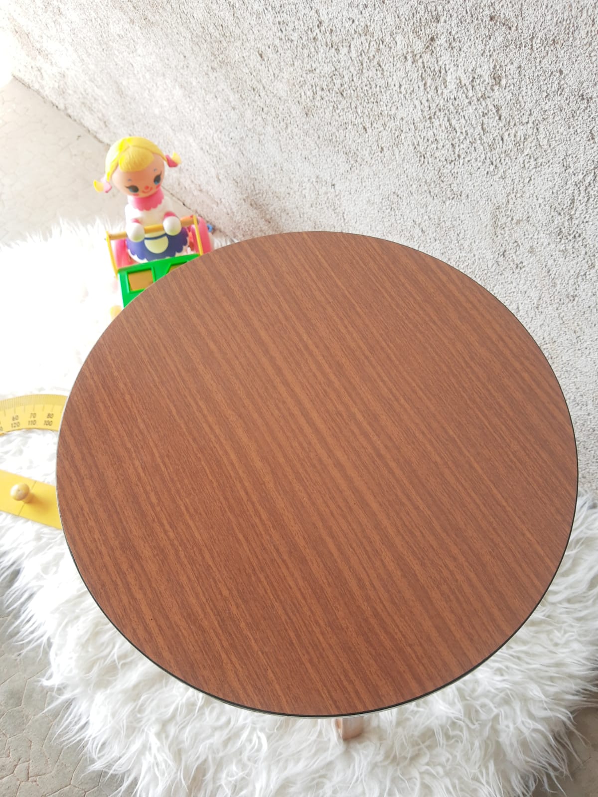 Round stool formica 50-60s vintage