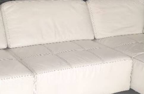White leather corner sofa