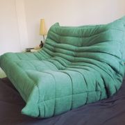 Togo sofa 2 places rehoussé to nine Alcantara Emerald Green