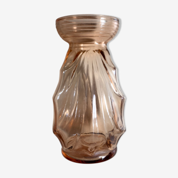 Vase transparent rosé