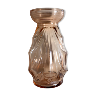 Vase transparent rosé