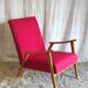 Scandinavian style armchair in wood and fabrics - 1960s