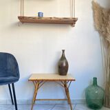 Rattan side table
