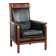 Beautiful and very comfortable black Art Deco design armchair