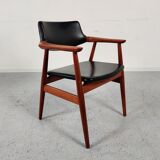Fauteuil de bureau GM11 en teck par Svend Aage Eriksen , Danemark 1960