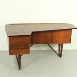 1960s Peter Løvig Nielsen 'Boomerang' Desk Hedensted Møbelfabrik
