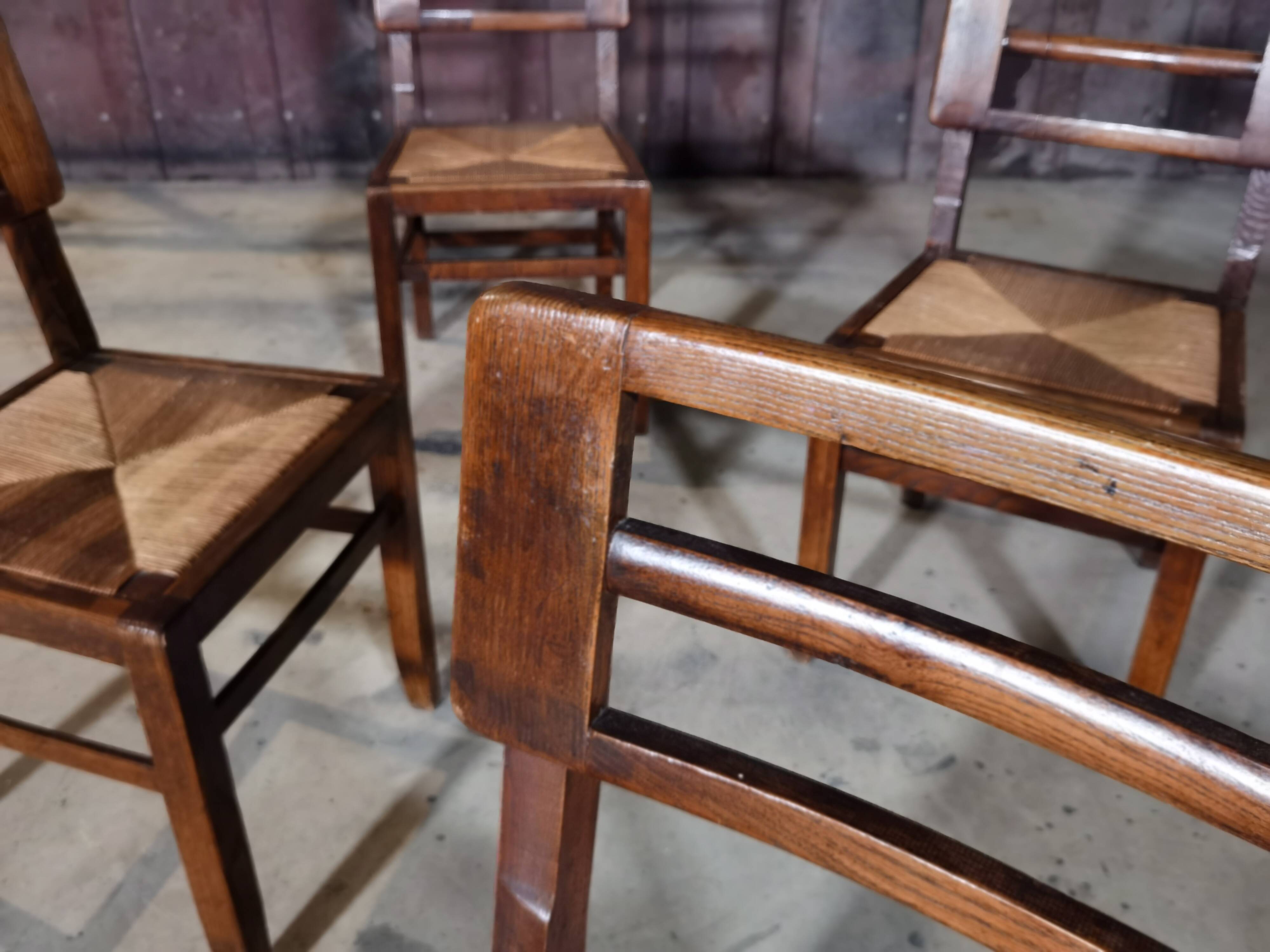 Lot de 4 chaises Pierre Cruege