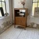 Meuble de rangement secrétaire chêne années 60