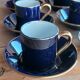 Six cobalt blue coffee cups, Sèvres