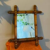 19th century bamboo mirror