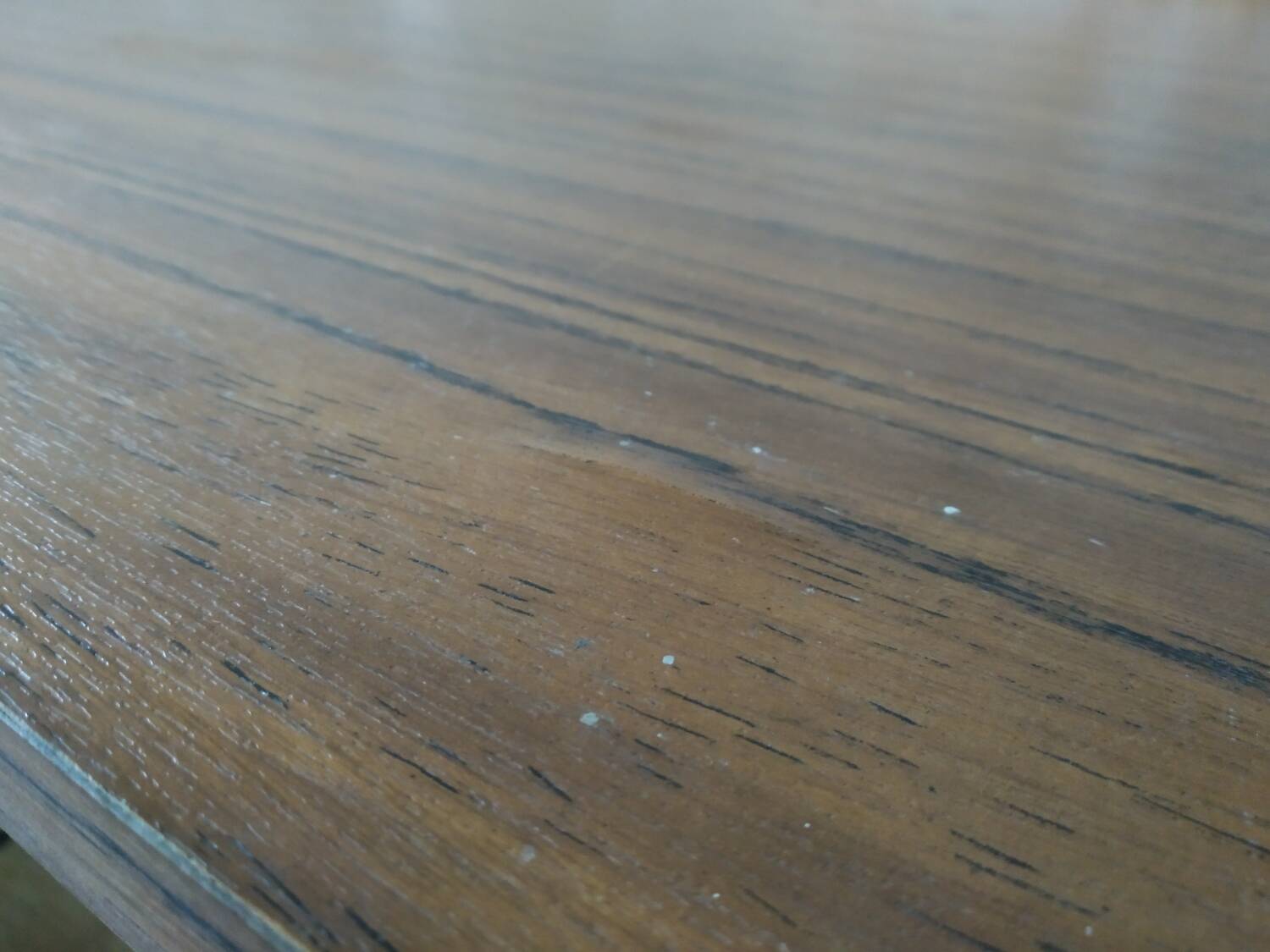 Metal and wood desk from the 1970s.