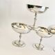 8 silver metal ice cream cups with punches