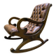 Chesterfield leather rocking chair in Havana.