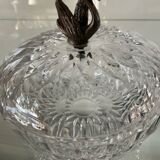 Bonbonnière vintage en cristal Val St Lambert