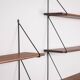 Set of minimalistic wooden shelving units