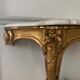 Console style louis xv, bois dorée et marbre, xixème siècle