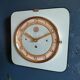 Horloge formica vintage pendule murale silencieuse carrée "SMI vert doré"