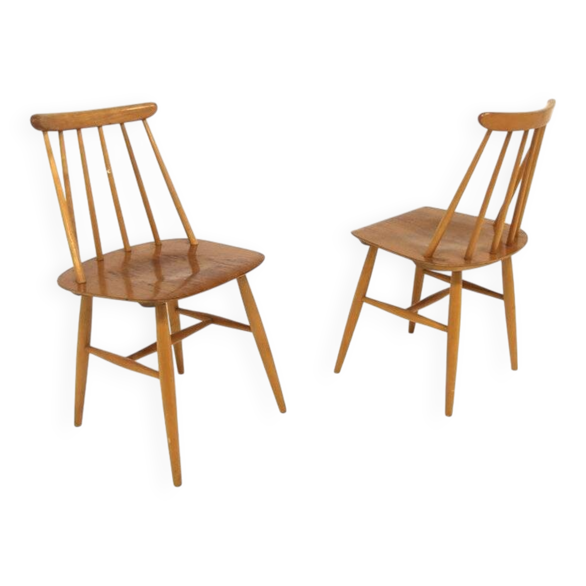 Set of 2 Scandinavian "Fanett" chairs by Ilmari Tapiovaara, Sweden, 1960