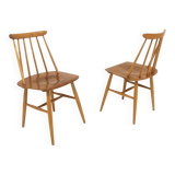 Set of 2 Scandinavian "Fanett" chairs by Ilmari Tapiovaara, Sweden, 1960