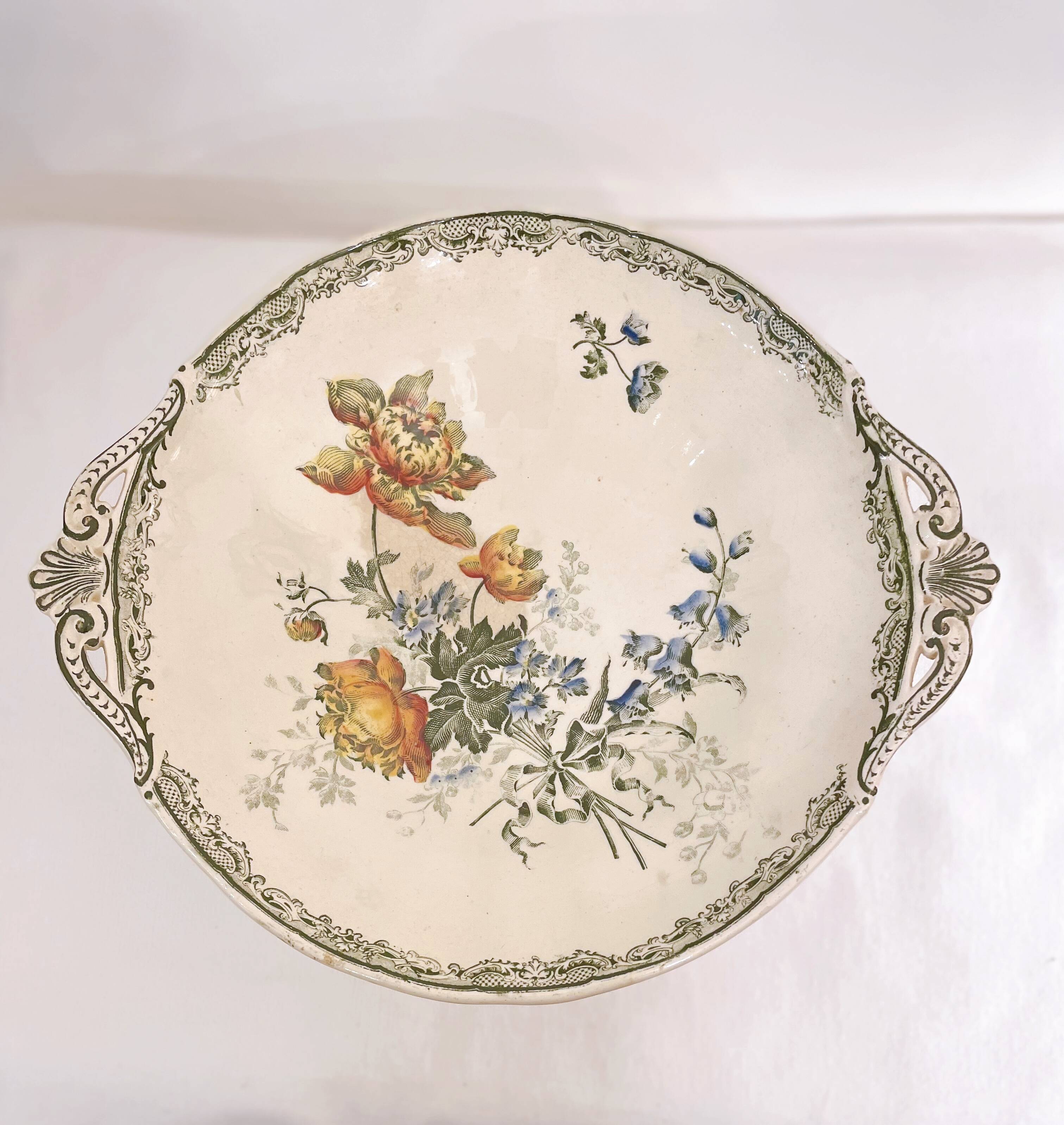 "Fontanges" fruit bowl, Sarreguemines