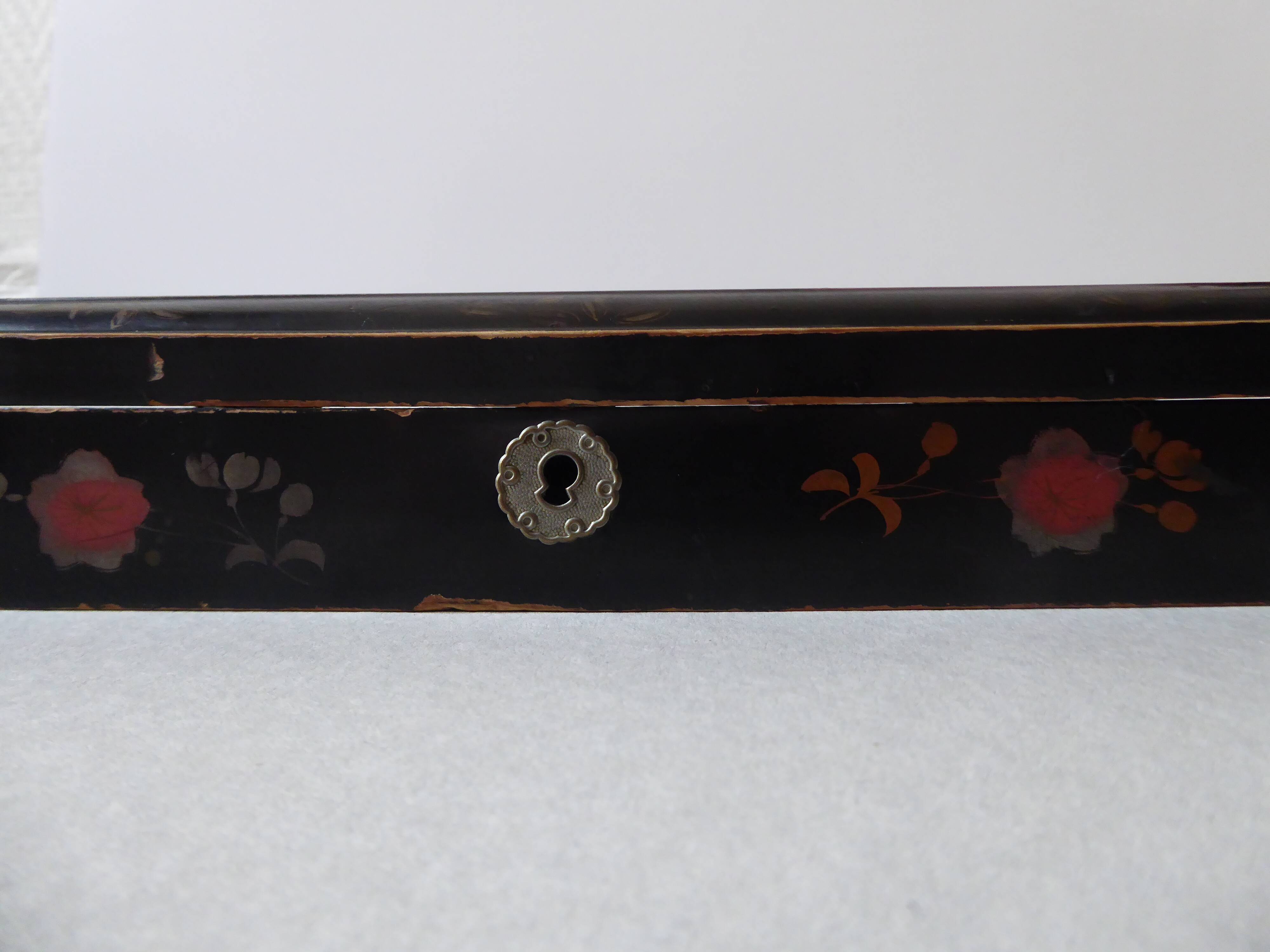 Painted and lase wooden box