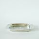Pocket tray / butter dish in silver metal and glass, early 20th century