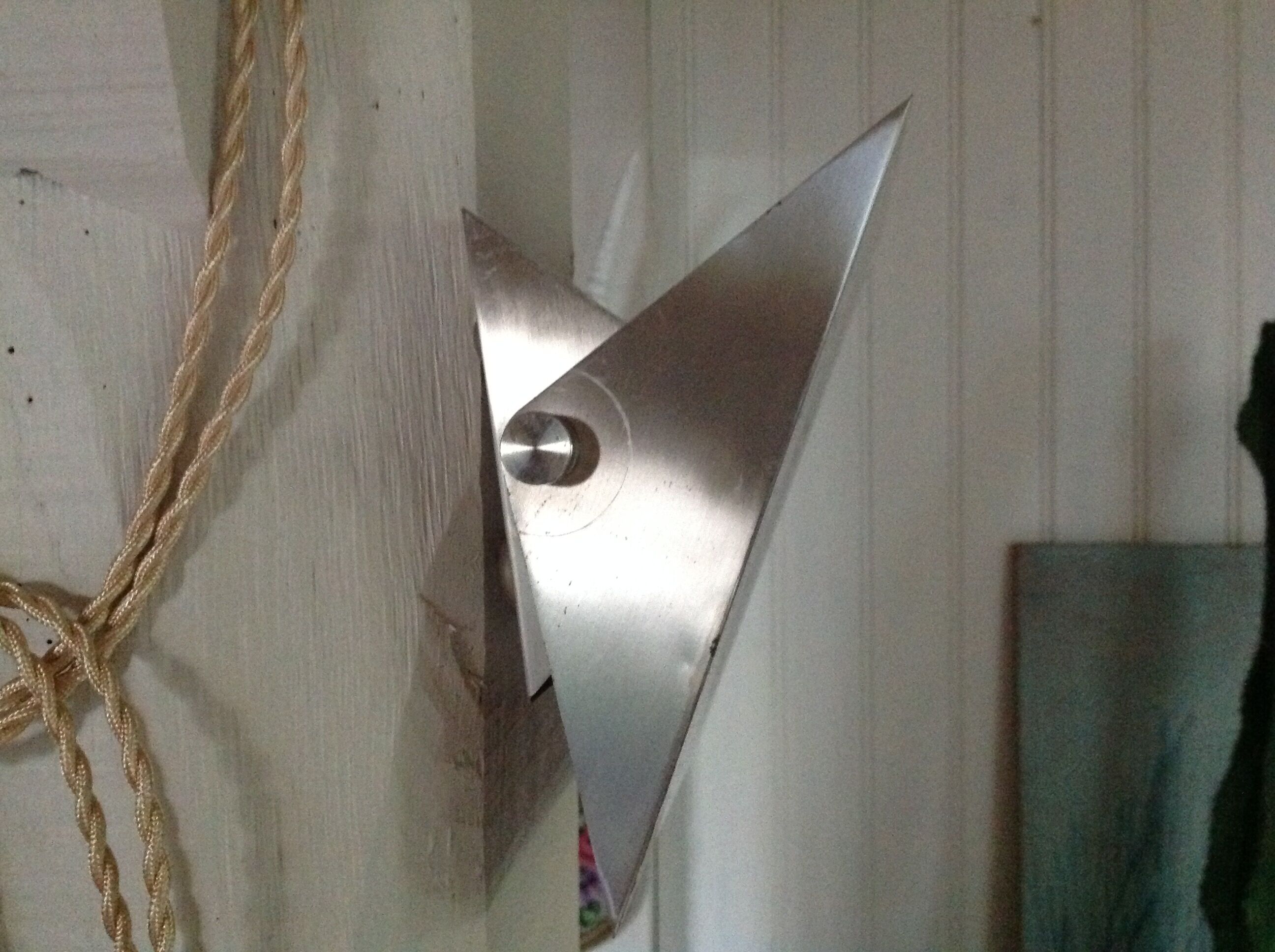 Pair of metal wall light