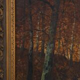 Signed French Oil on Canvas painting of a forest, Paris, 1926