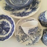 Mix & Match Blue Earthenware Brunch Set – Gien, England, Italy