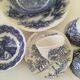 Mix & Match Blue Earthenware Brunch Set – Gien, England, Italy