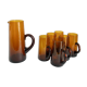 Carafe service and amber glasses