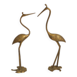 Couple d'oiseaux en laiton