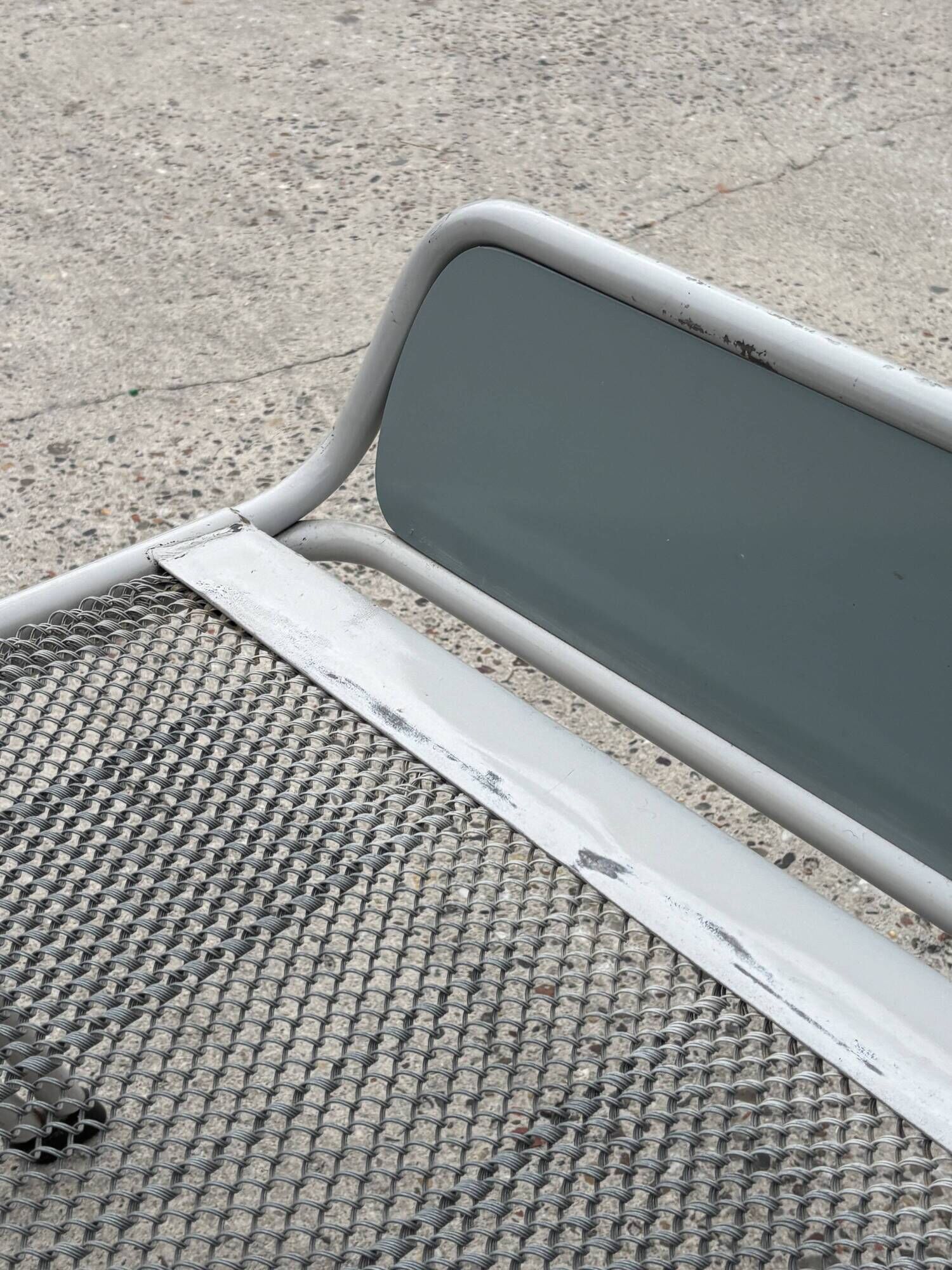 Vintage daybed 1960s minimalist metal from the Netherlands design