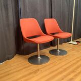 Pair of "Polaris" swivel chairs, exclusive, by Eero Aarnio, Asko Export, Finland, 1970s.