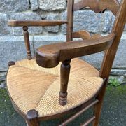 Fauteuil provencal, paillé, vintage, début XXème s.