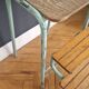 Tabouret escabeau vintage en bois et acier